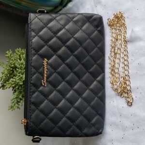 Womens Black Quilted Purse. NWOT